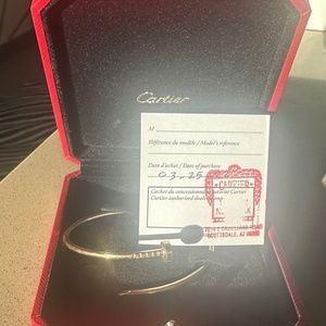 Cartier nail braclet gold